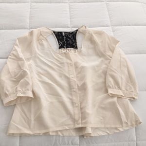 Cream lace top - never worn